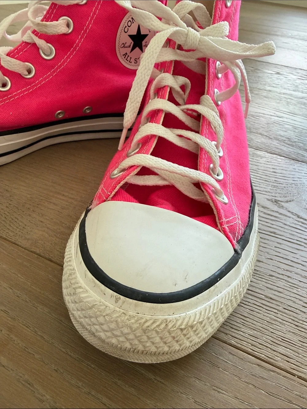 Women’s Converse Hot Pink High Top Sneakers